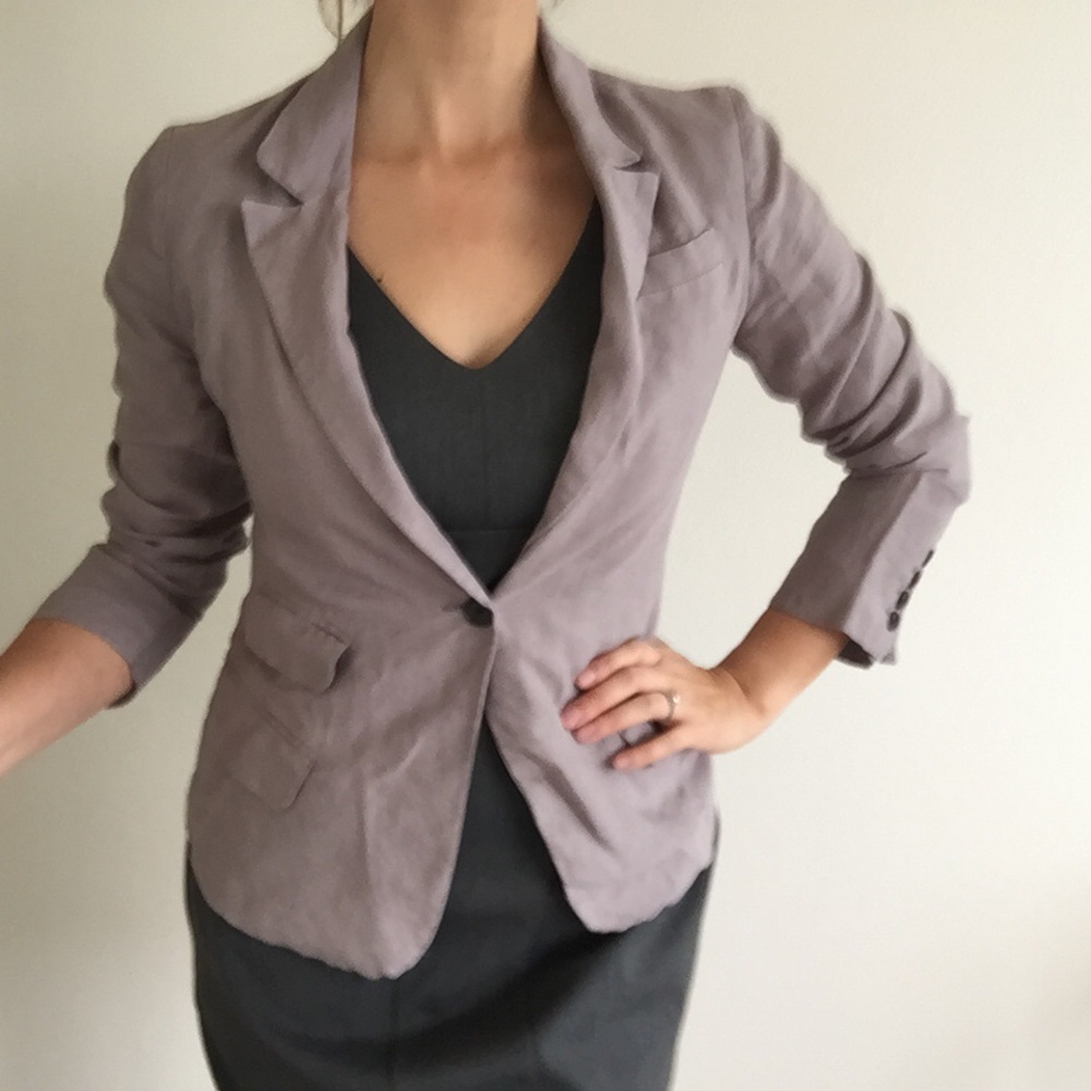 Linen Loft blazer jacket size 6 in mauve